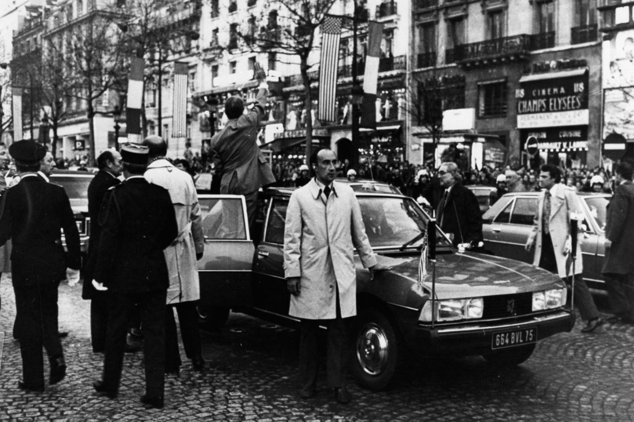 Peugeot 604 Staatsbesuch US Präsident Carter bei Frankreichs Präsident Estaing 1978